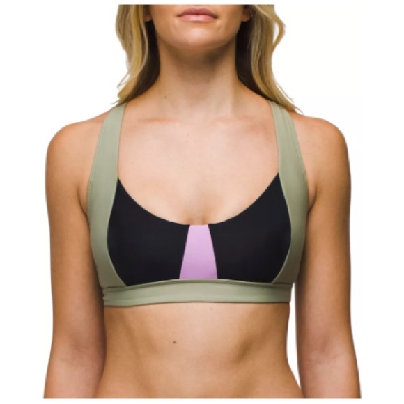 Prana Other - prAna Tulum Bikini Top in Green/Black/Pink – Size S
